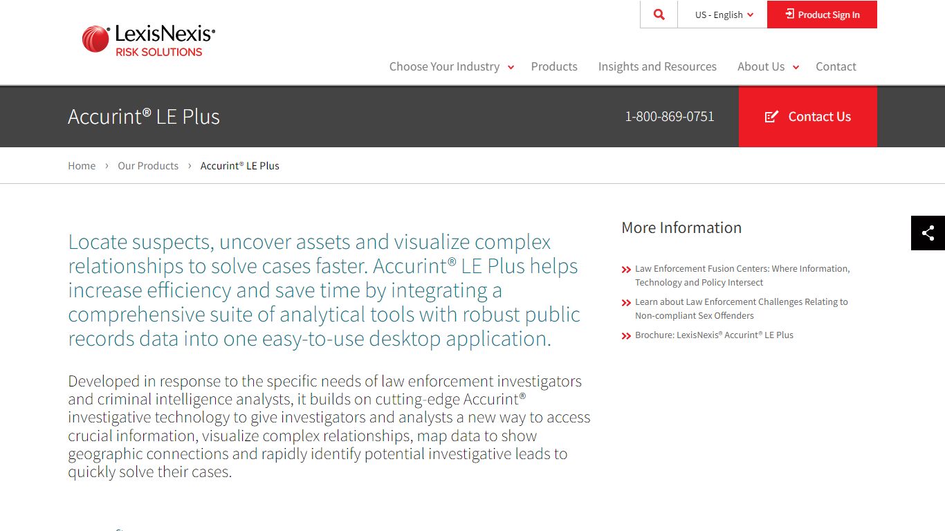 Accurint® LE Plus | LexisNexis Risk Solutions